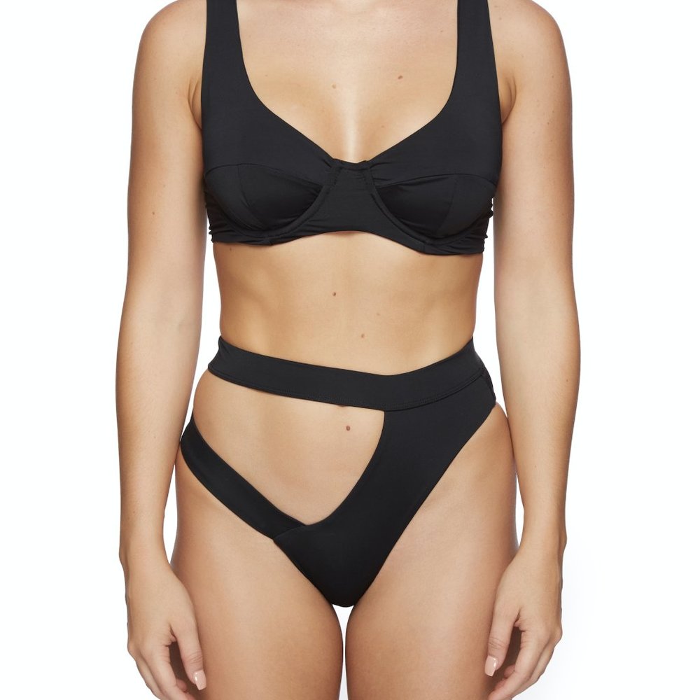 MYRA SWIM MARCO CUTOUT BOTTOM VANILLA WHITE MED
